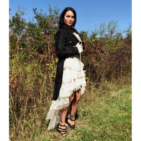 Shrine of Hollywood Victorian Tailcoat Black Tapestry Victorian Velvet Men's S - Picture 4 of 16